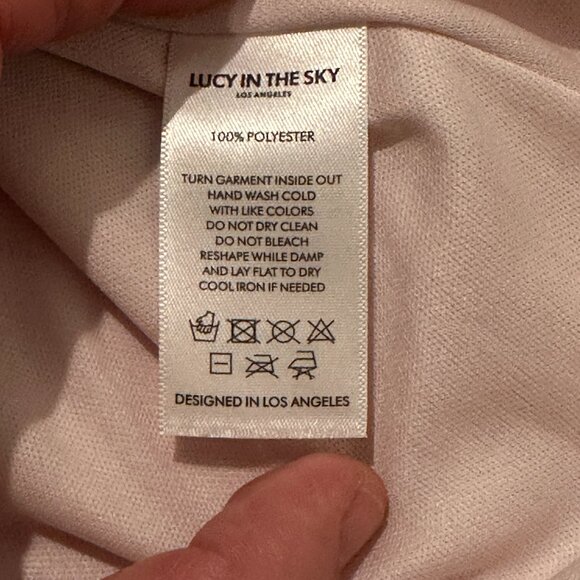 Lucy in the Sky Floral Polka Dot Tiered Mini Dress – Pink – Size M - Picture 5 of 6